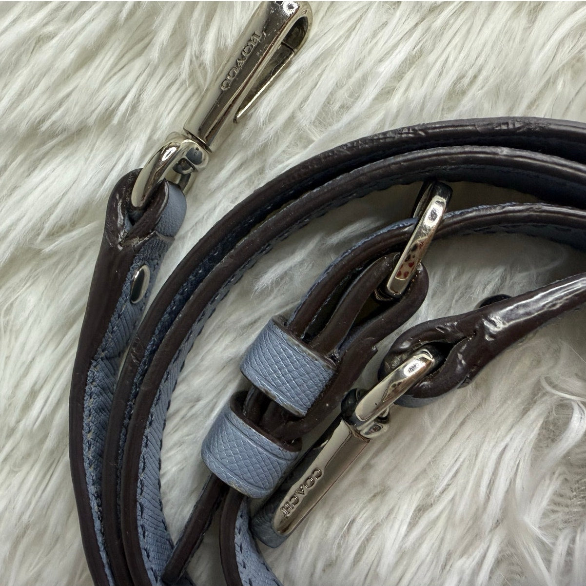 COACH Blue Silver Crossbody Replacement Strap