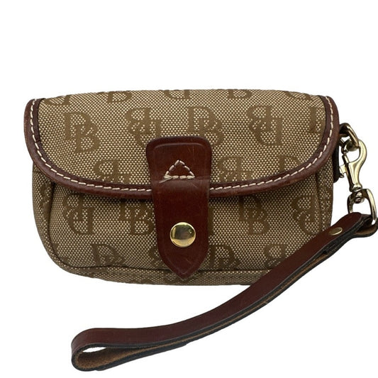 DOONEY & BOURKE Brown Signature Canvas Wristlet