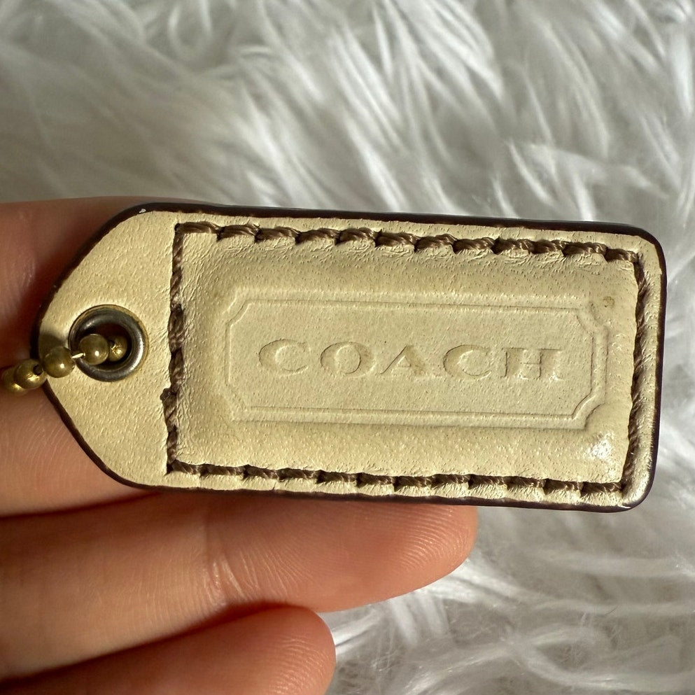 2" y2k COACH Fob Bag Charm Hang tag Hangtag