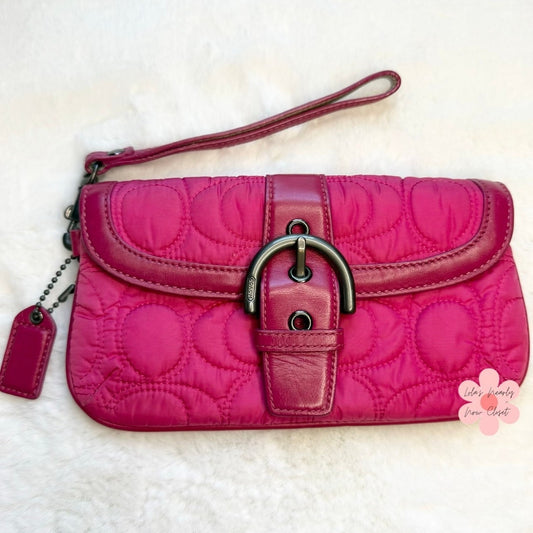 Vintage Coach y2k Soho Quilted Wristlet