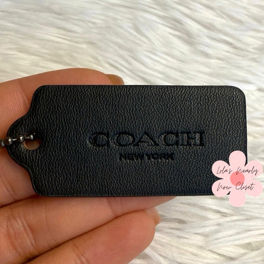 COACH Black Fob Bag Charm Hang tag Hangtag