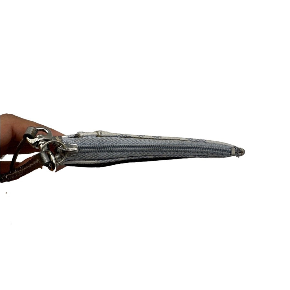 SALE COACH Gray Coated Canvas Card Holder Wallet Wristlet