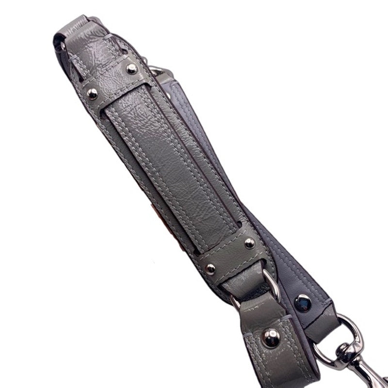 Patent Leather Gray Shoulder Replacement Strap