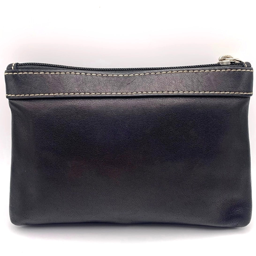 Y2K COACH Leatherware Black Wristlet
