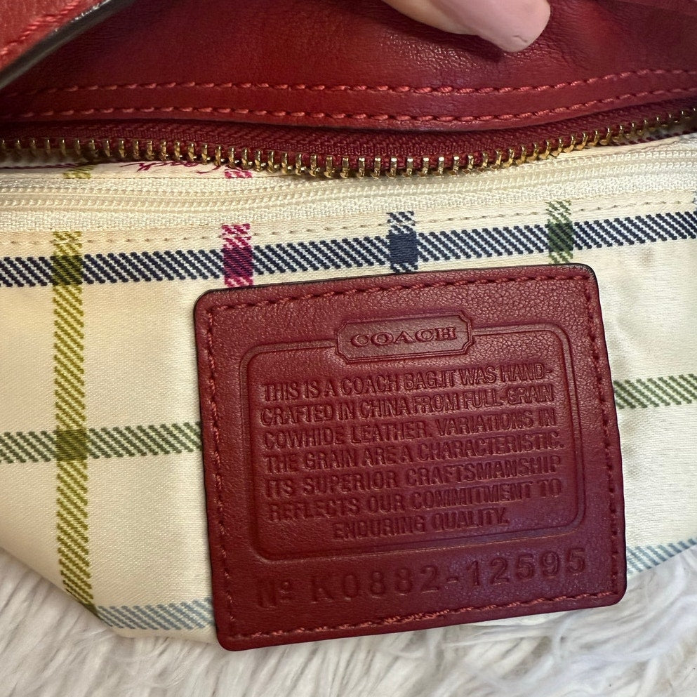 y2k COACH Legacy Red Crossbody Shoulder Bag