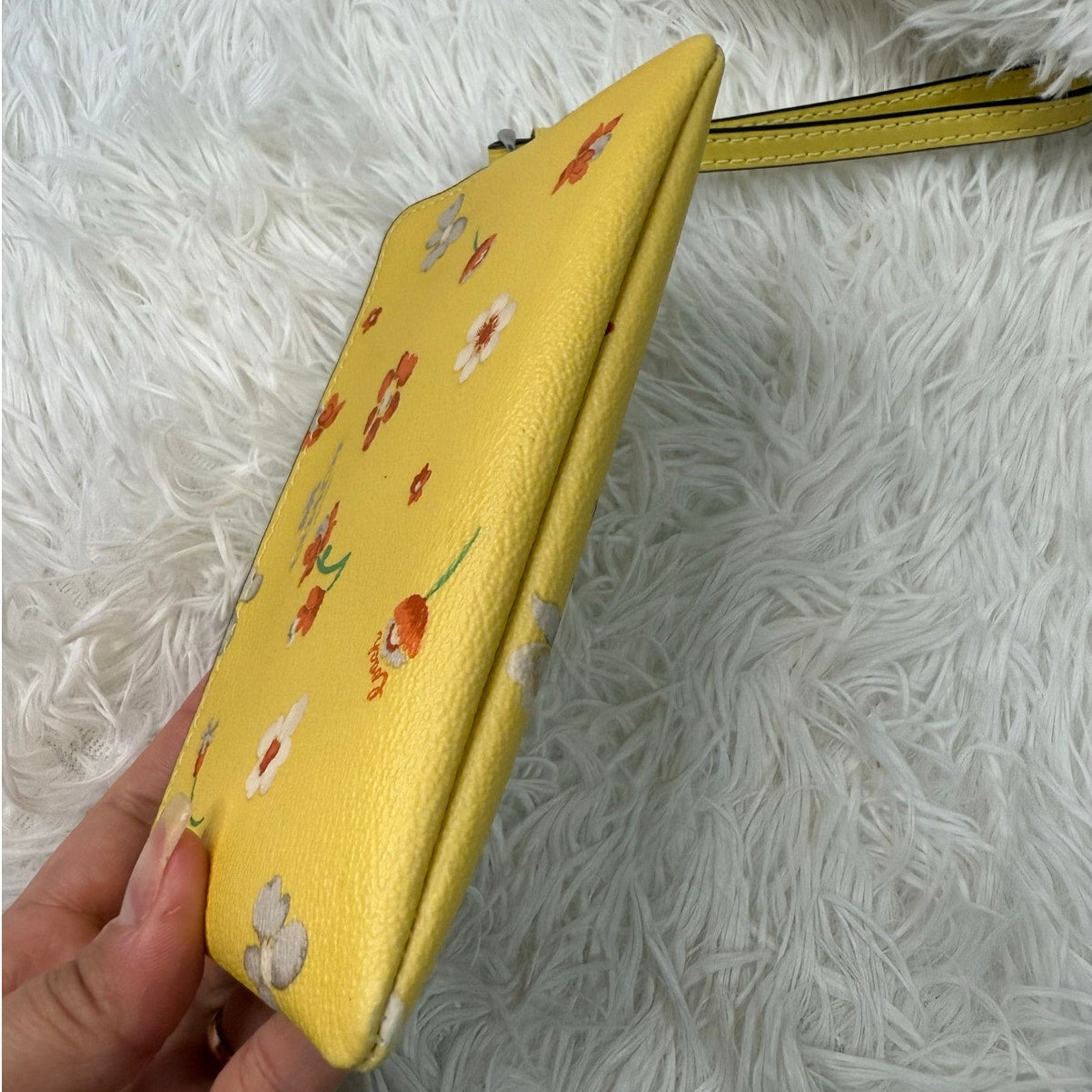 COACH Floral Zip Wristlet