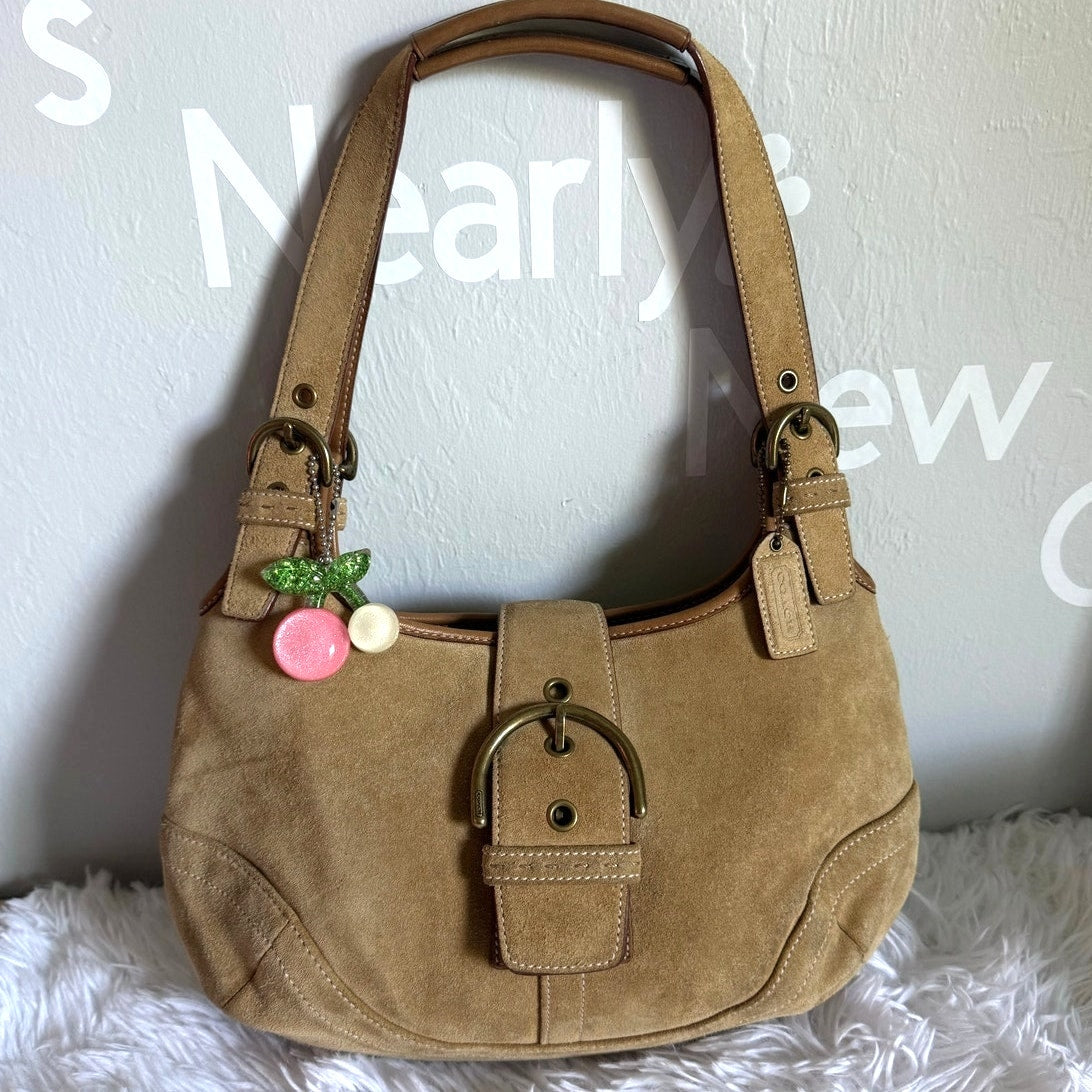 y2k COACH Vintage Tan Soho Double Strap Shoulder Bag Purse