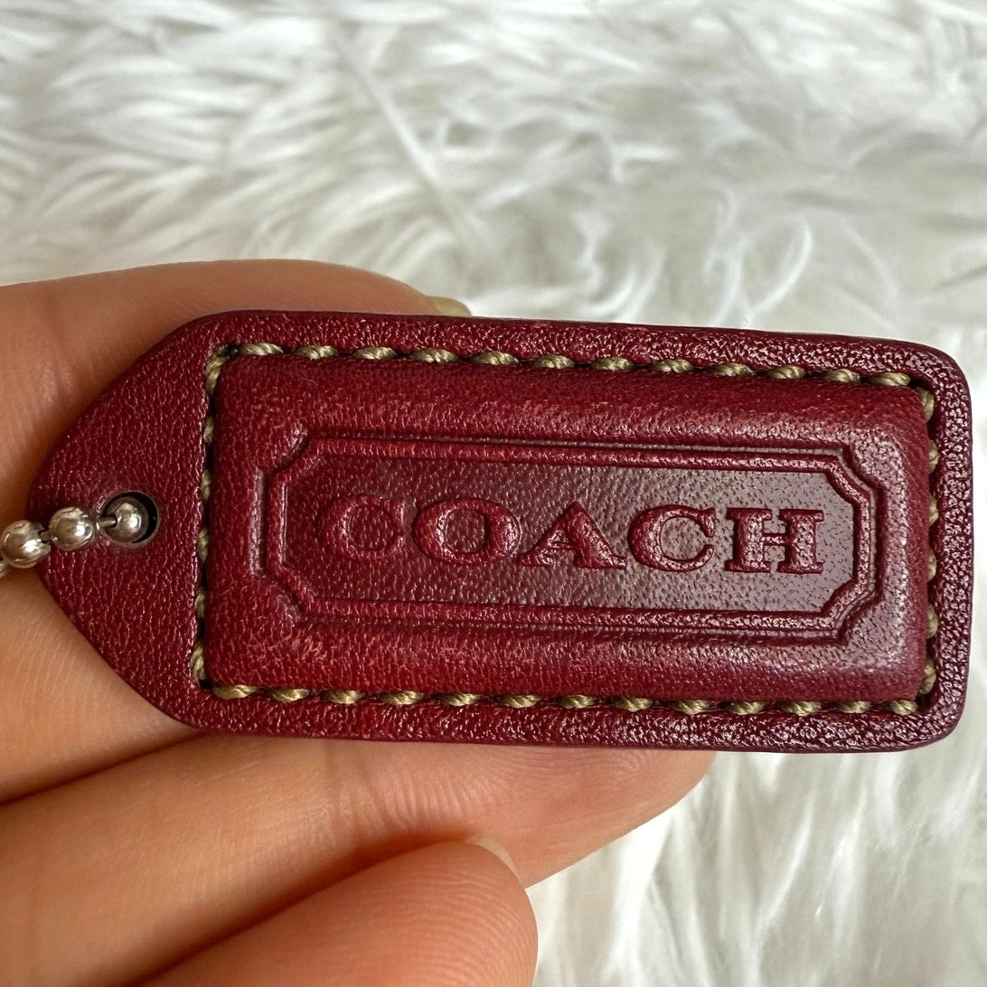 1.5" y2k COACH Vintage Fob Bag Charm Hang tag Hangtag