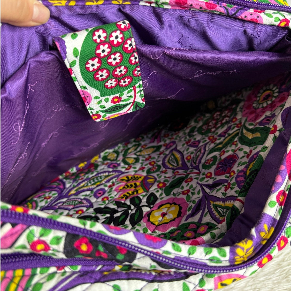 Vera Bradley Quilted Essential Large Laptop Backpack Bright Paisley