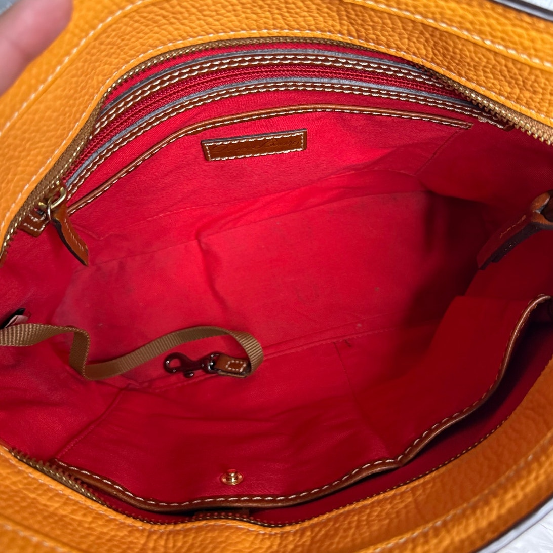 DOONEY & BOURKE Orange Pebbled Grain Lexington Tote