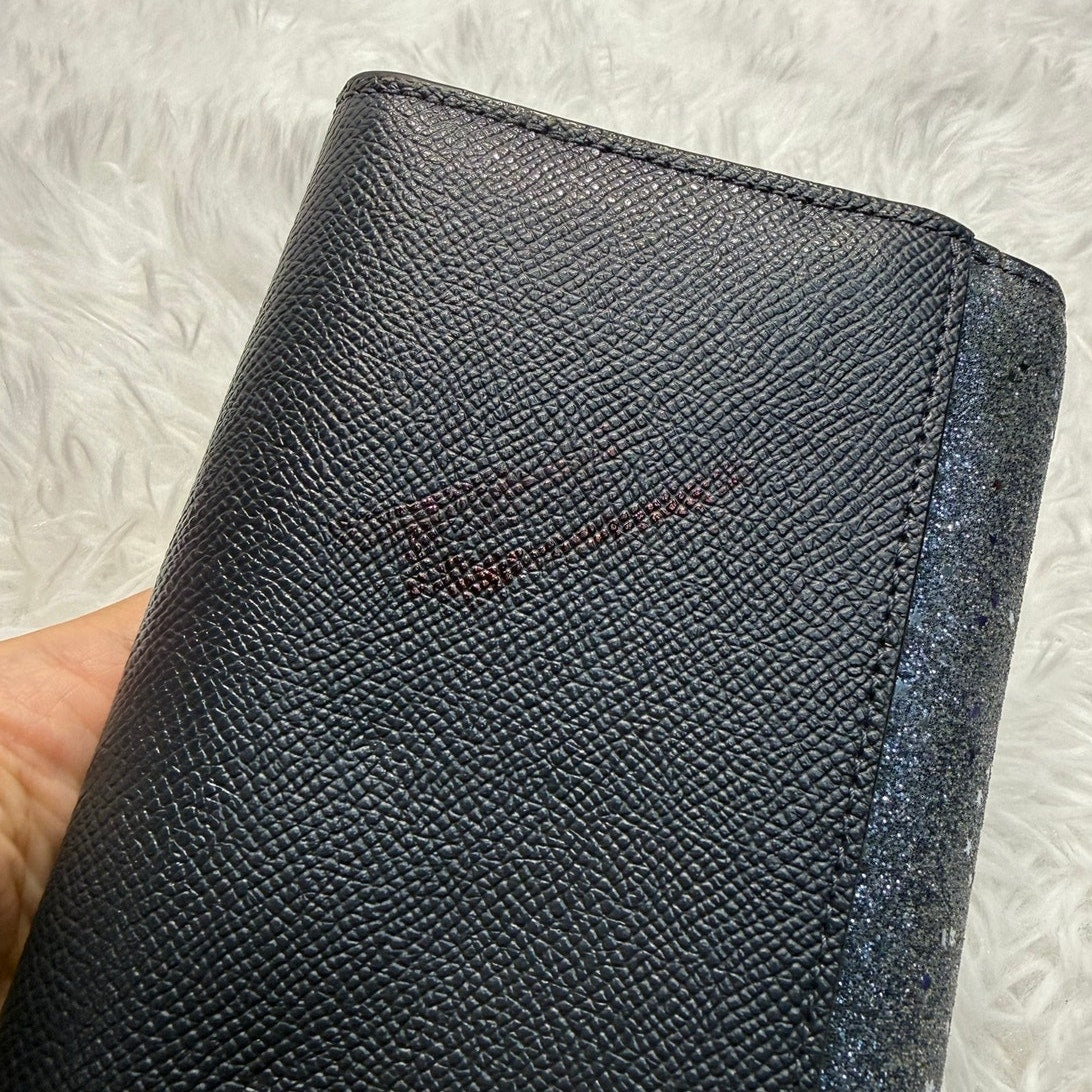Coach Navy Glitter Wallet