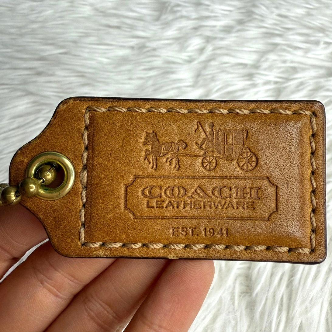 2.5" COACH Leatherware est.194 Fob Bag Charm Hang tag Hangtag