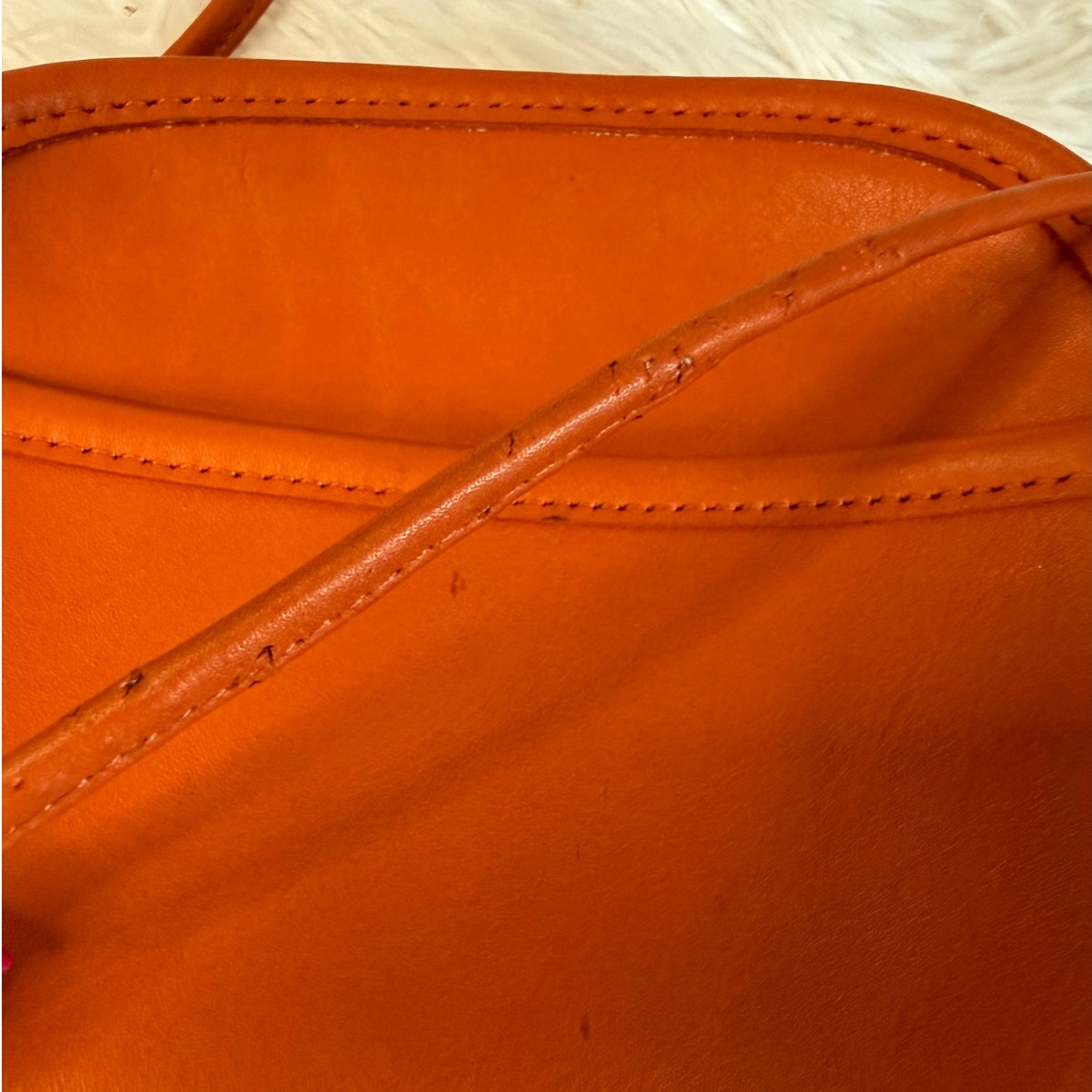 Vintage COACH Tangerine Abbie Bag 9017
