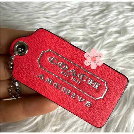 2" Coach ARCHIVE Fob Bag Charm Hang tag Hangtag