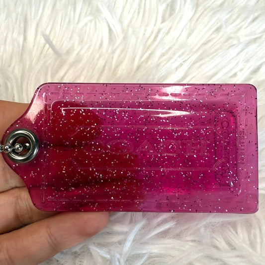 3” COACH Poppy Fob Bag Charm Hang tag Hangtag