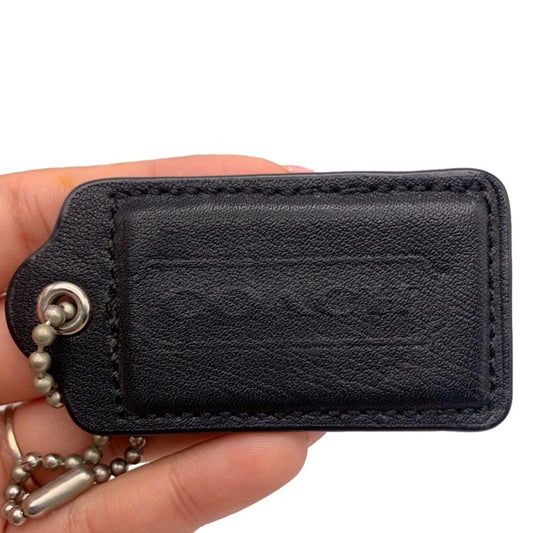 COACH Black HangTag Bag Charm Fob