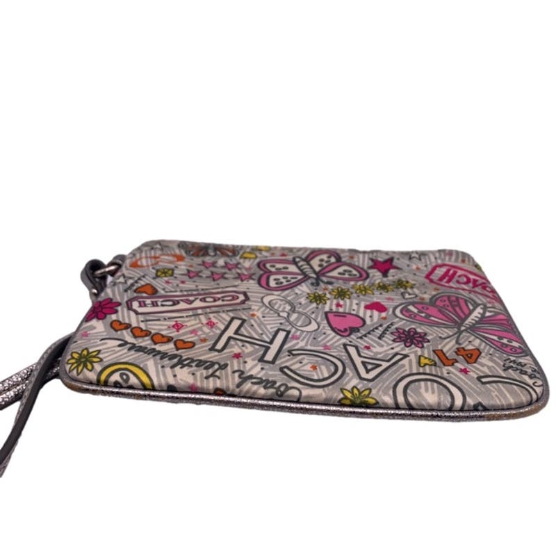 COACH Poppy Graffiti Wristlet