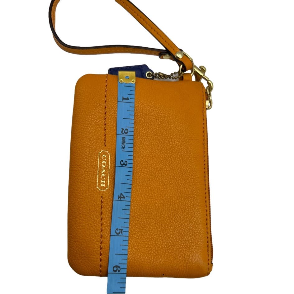 COACH Orange Wristlet