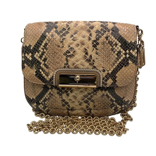 COACH Kristin Python Embossed Leather Crossbody