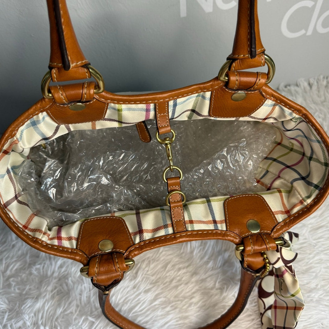 y2k COACH 2007 11791 Heritage Striped Tote Handbag