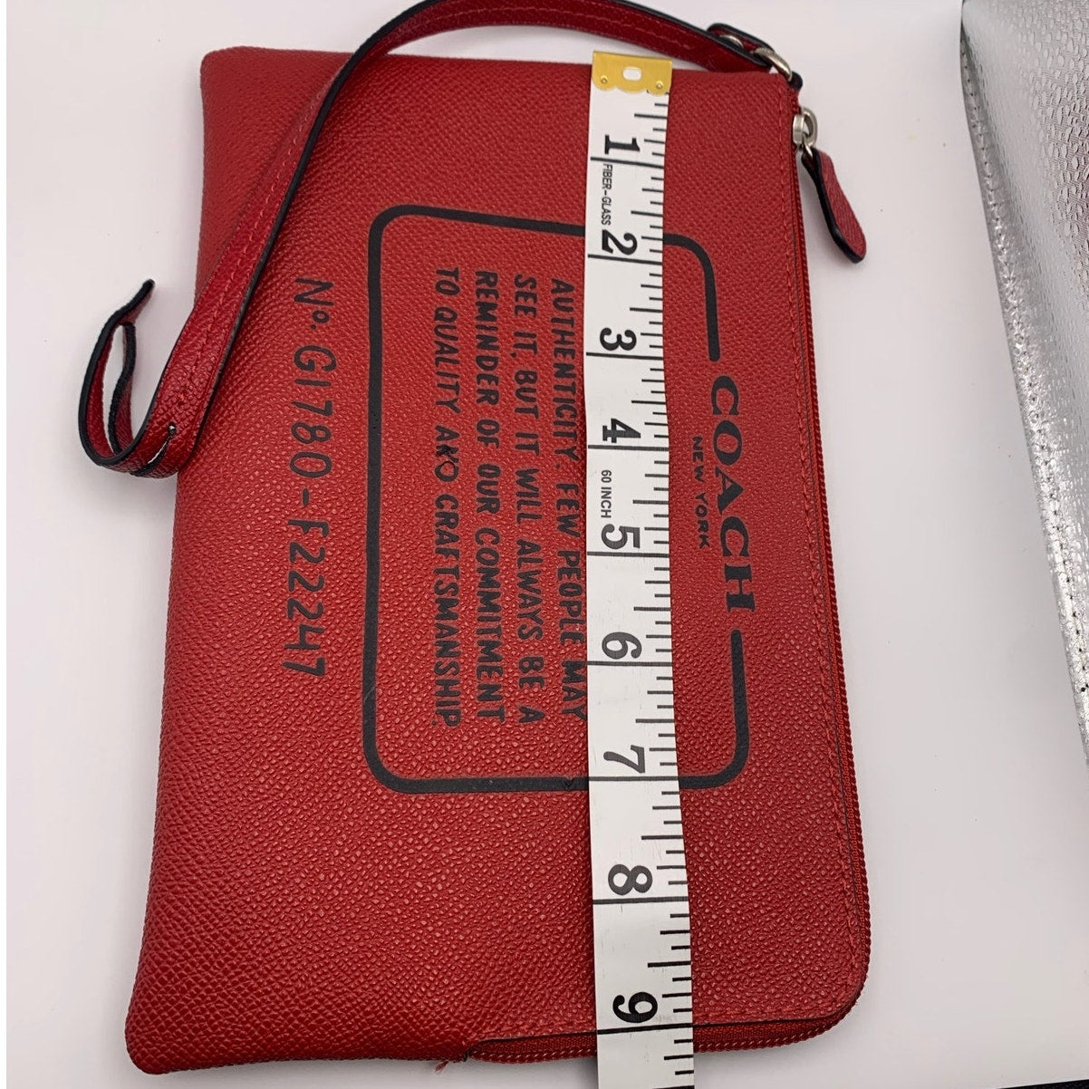 COACH Red Pouch Wristlet