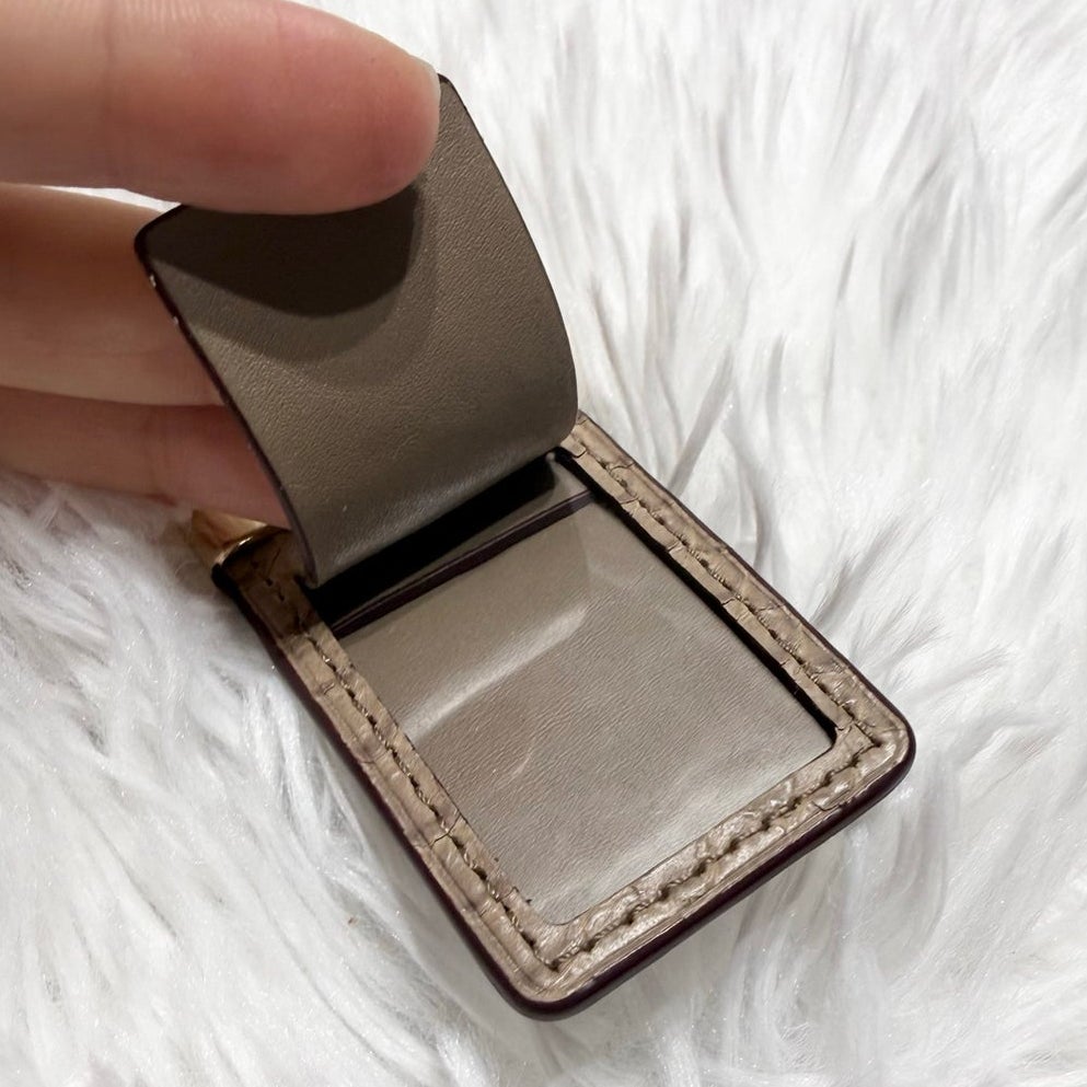 COACH Animal Print Leather Hangtag Bag Charm Luggage Tag Picture Charm