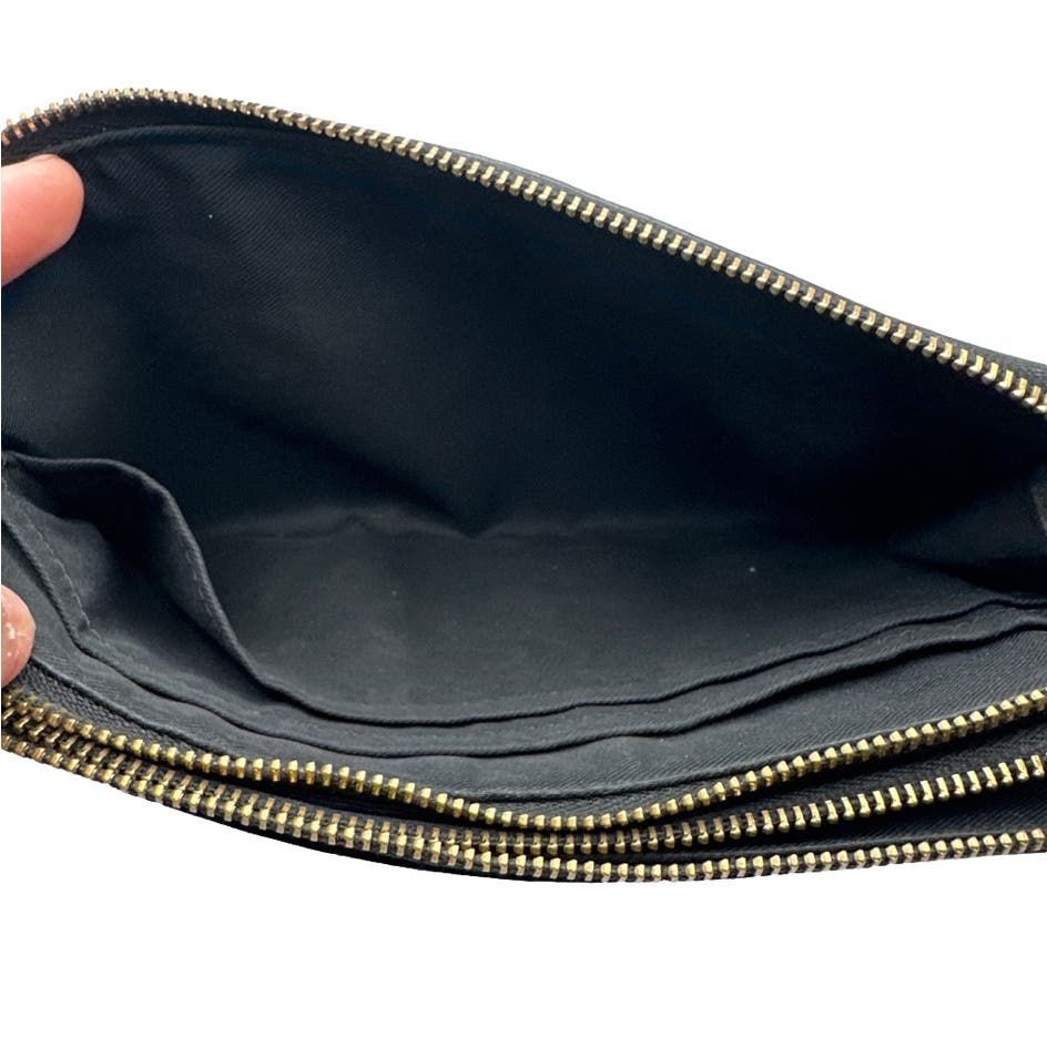 COACH Black Double Wristlet with Card Slot