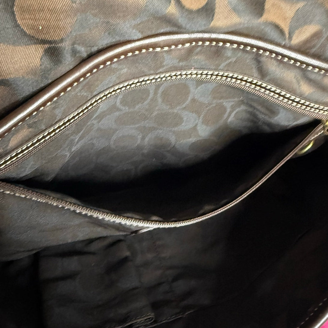 y2k COACH Vintage 2004 Pink Hampton Suede SOHO Flap Satchel