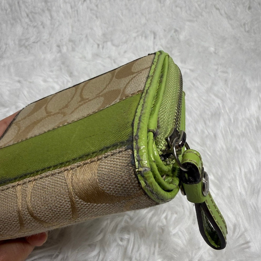 y2k Coach Lime Wallet