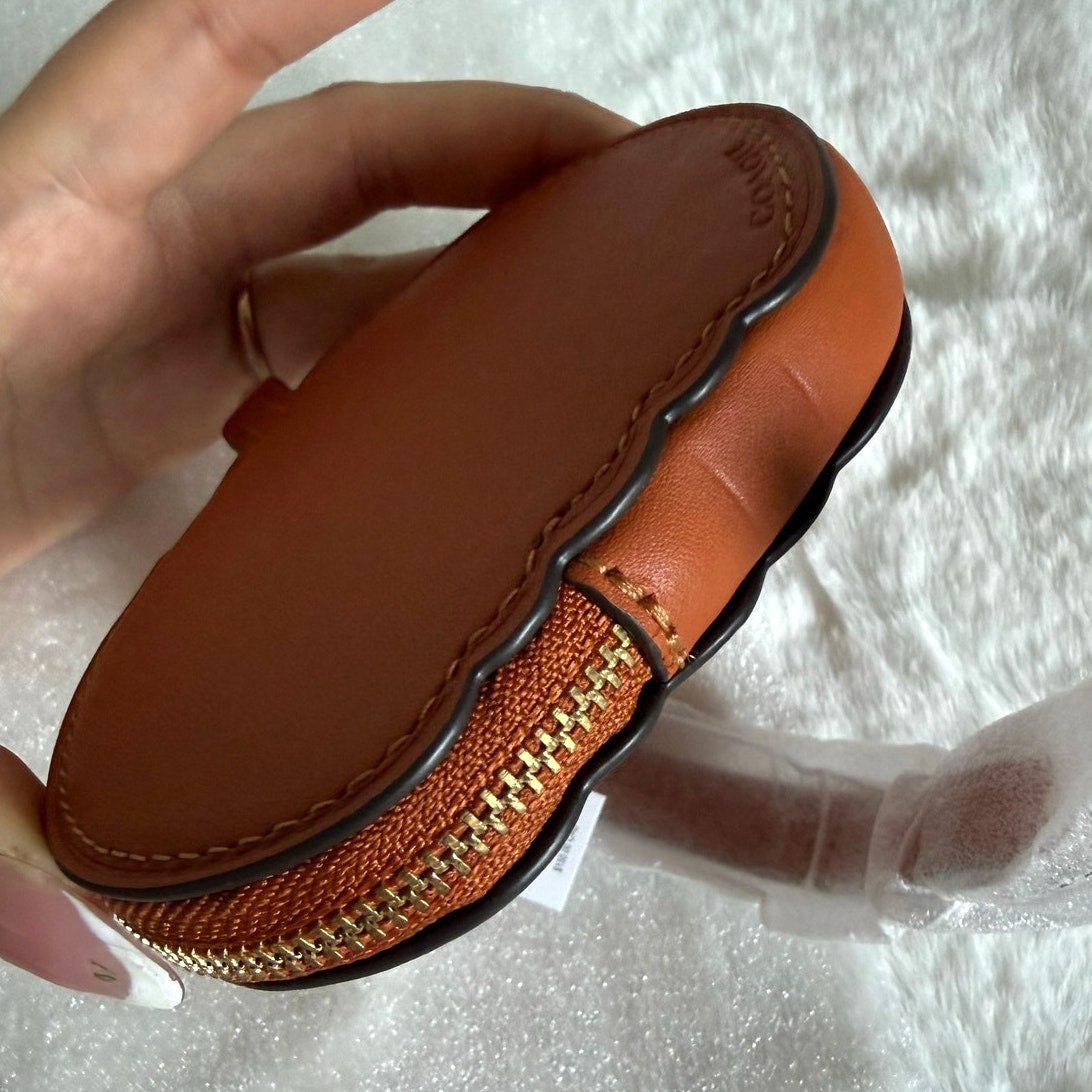 NWT Coach Halloween Pumpkin Coin Case Wristlet