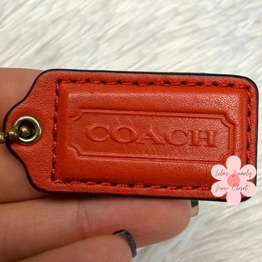 1.5" COACH Fob Bag Charm Hang tag Hangtag