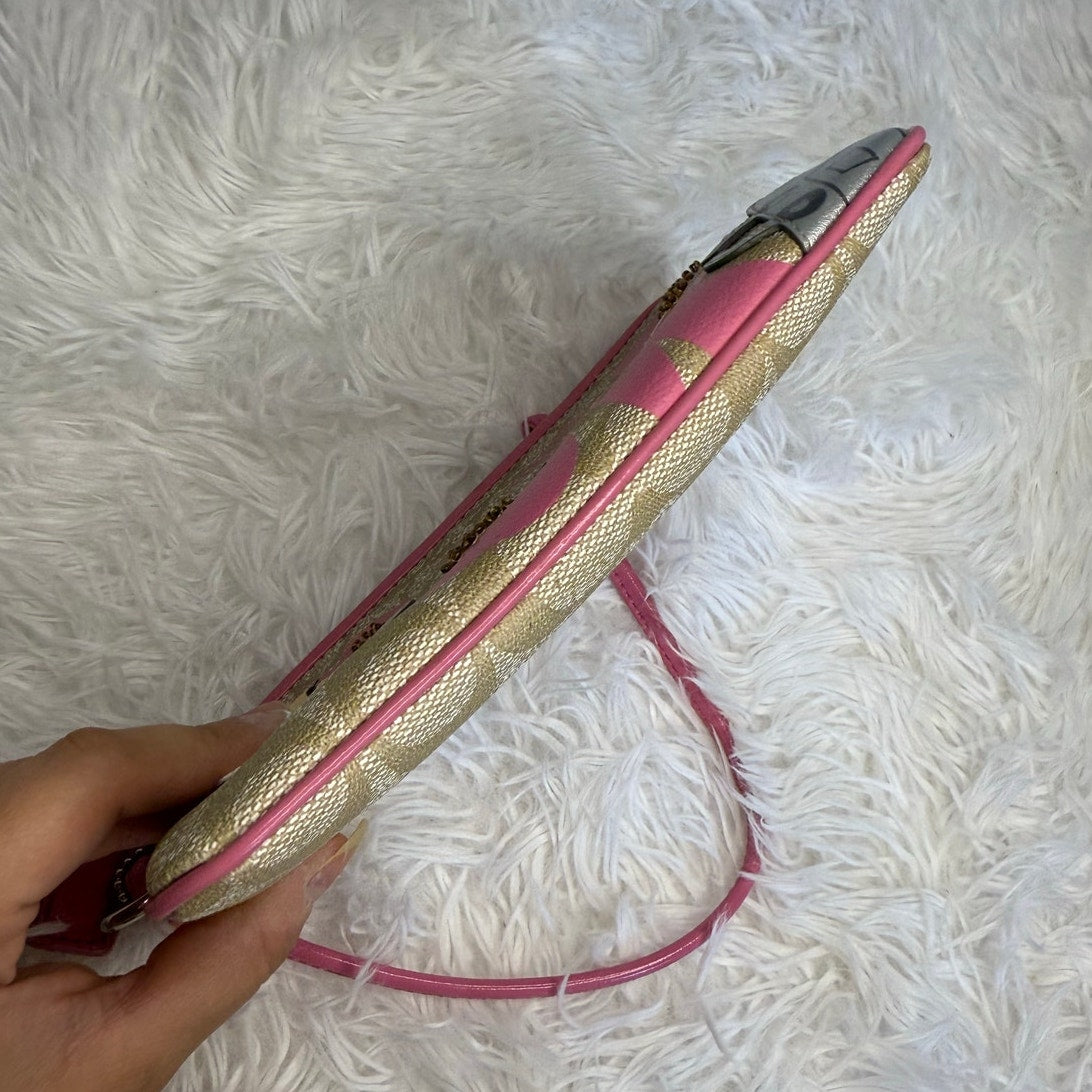 COACH Limit Edition Pinky Poppy Wristlet