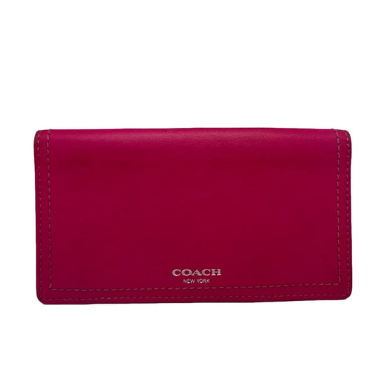 COACH Fuchsia Checkbook Holder