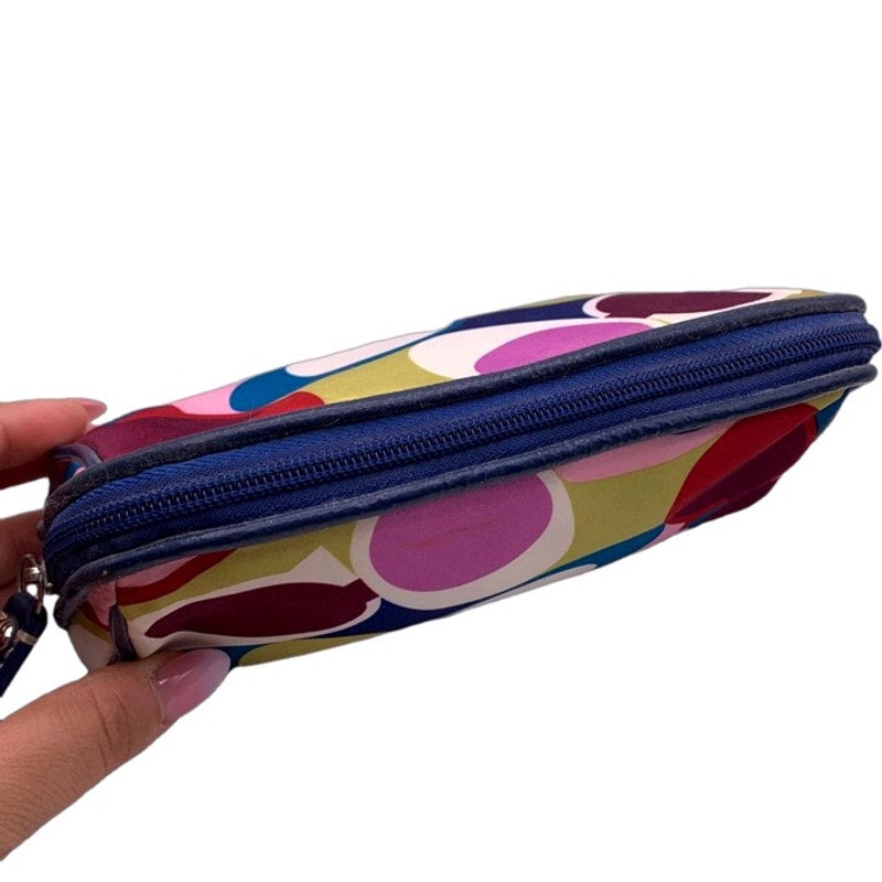 COACH Multi-color Nylon Cosmetic Case Make up Bag Pouch