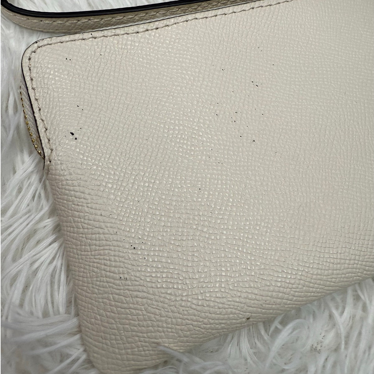 COACH White Zip Wristlet
