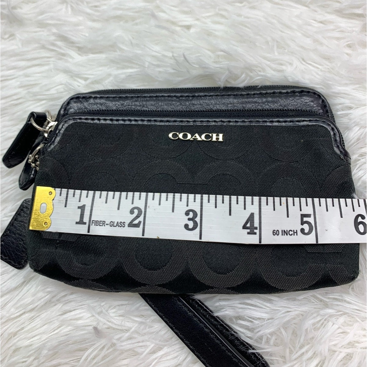 COACH y2k Black Wristlet with Card Slot