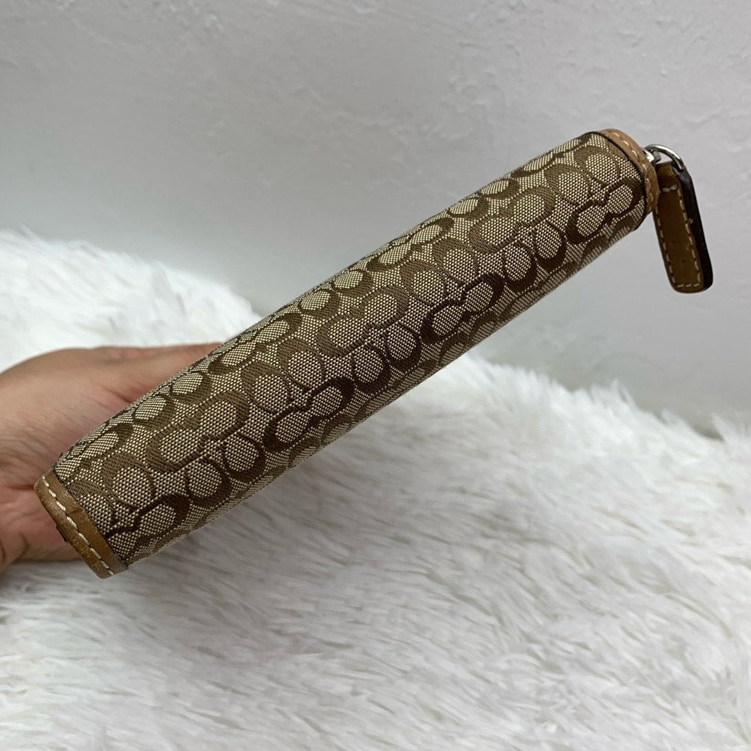 Vintage COACH Brown Signature Canvas CD Case