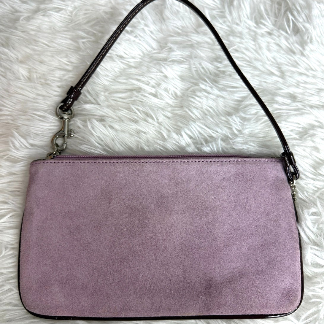 y2K COACH Suede Purple Wristlet