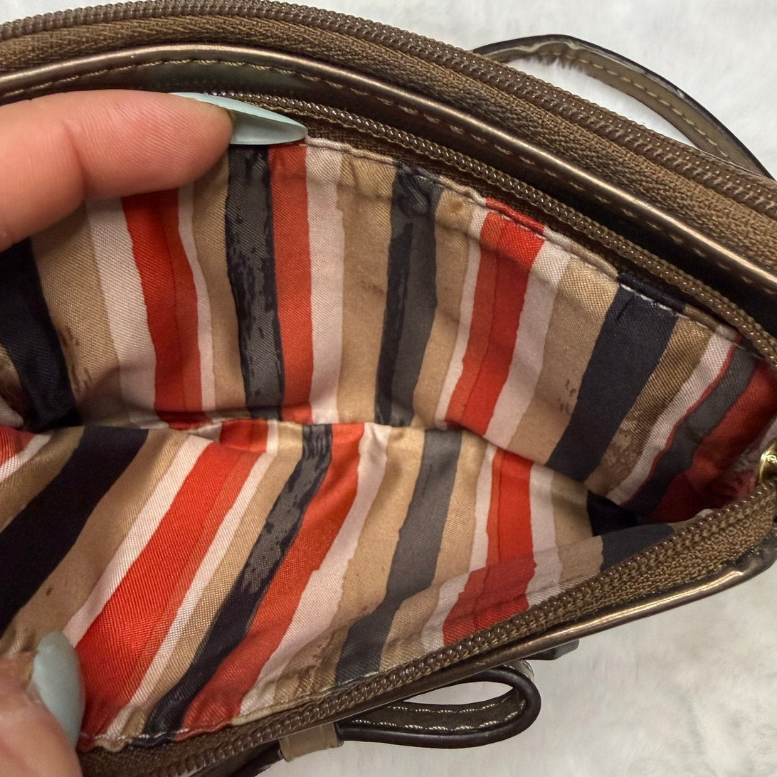 COACH Polka Dot Double Zipper Wristlet