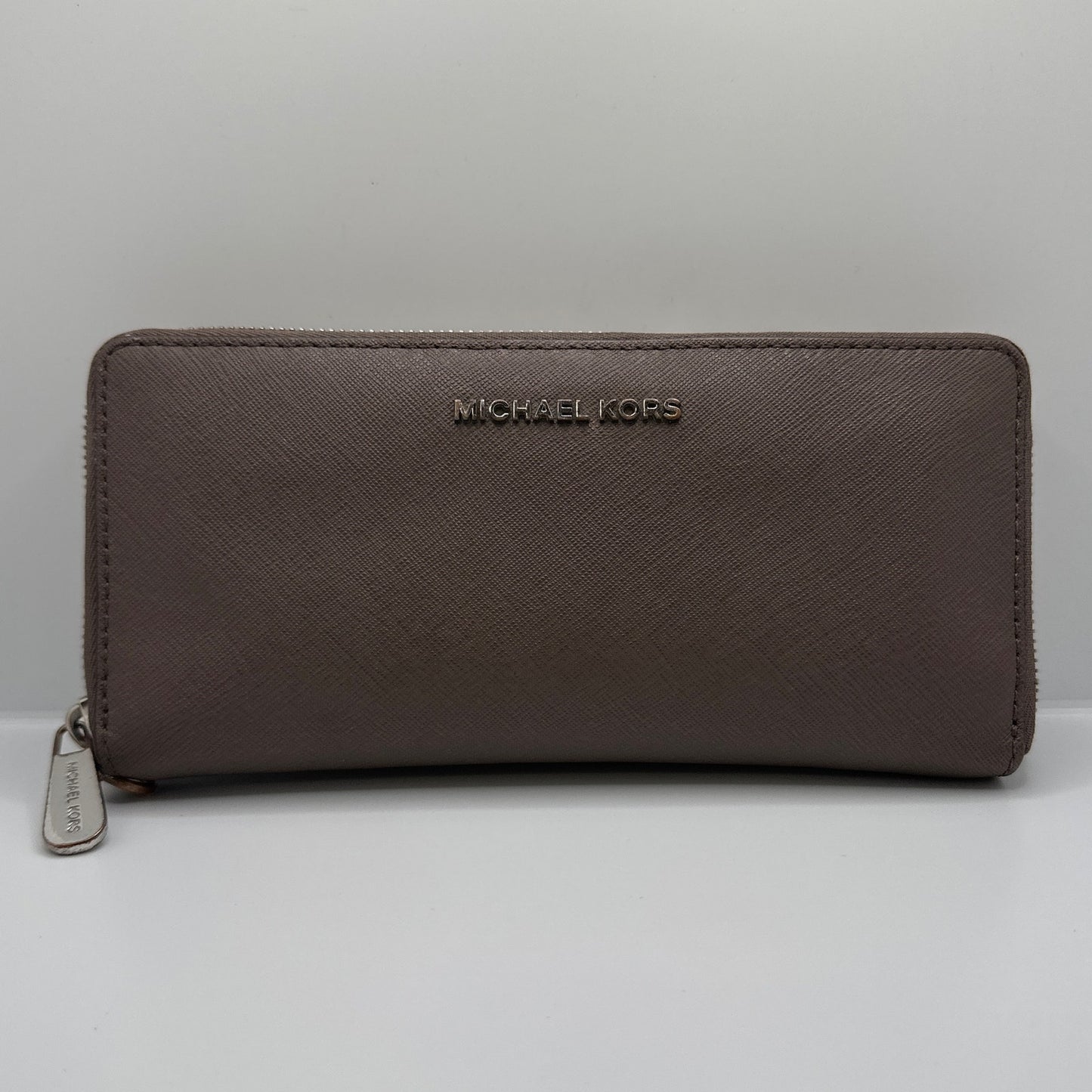 MICHAEL KORS Gray Zip Around Wallet