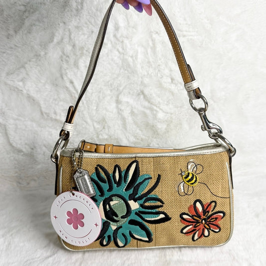 y2k COACH Vintage Bumble Bee Floral Mini Bag Demi