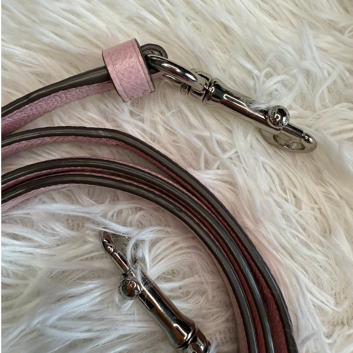 COACH Pink Silver Replacement Strap