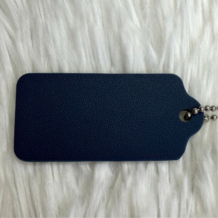 2" COACH Blue Fob Bag Charm Hang tag Hangtag