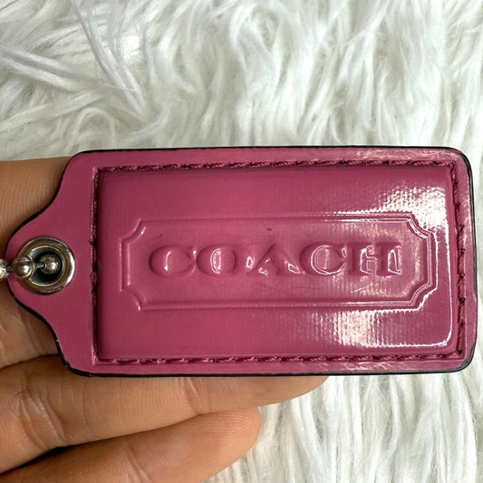 2" COACH y2k Pink Fob Bag Charm Hang tag Hangtag