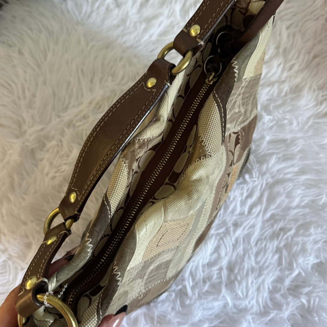 Y2K Coach 12523 Carly Signature Patchwork Hobo Bag Shoulder Bag