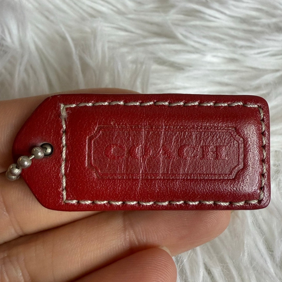 1.5" y2k COACH Vintage Fob Bag Charm Hang tag Hangtag