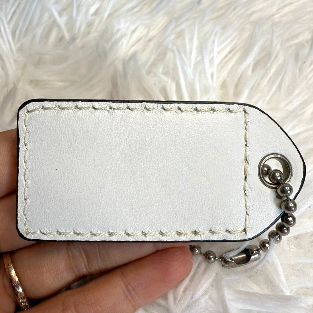 3" COACH Orange White Polka Dot Replacement Hang Tag Bag