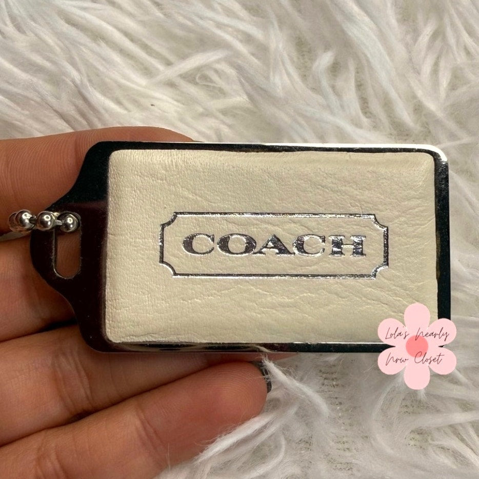 2” COACH Metal Fob Bag Charm Hang tag Hangtag