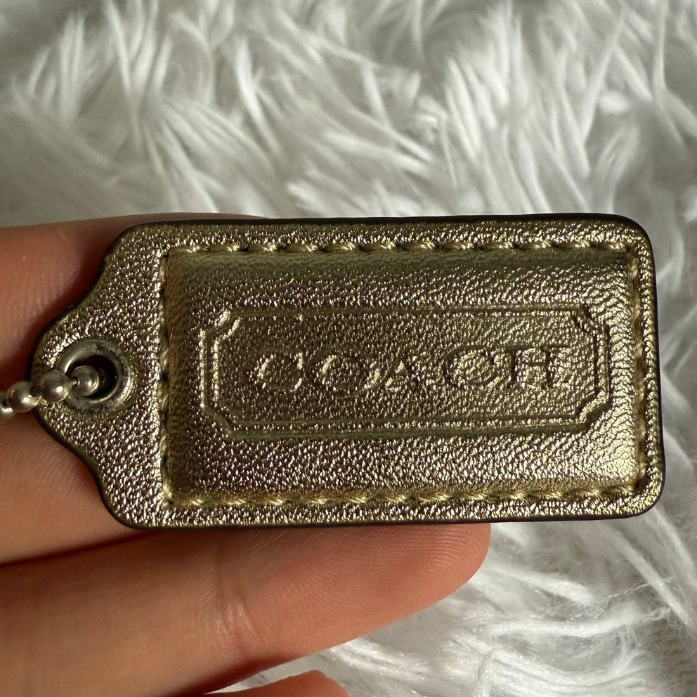 1.5” COACH  Fob Bag Charm Hang tag Hangtag