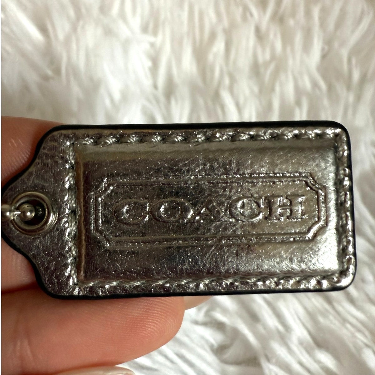 1.5" COACH Silver  Replacement Hangtag Bag